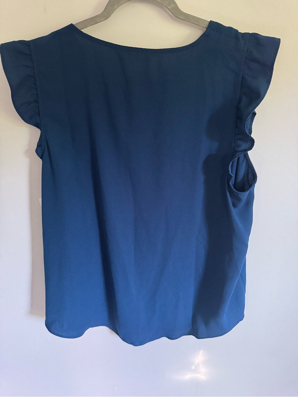 LC Lauren Conrad Teal Button-Front Flutter Sleeve Blouse NWT size XXL - Picture 6 of 9